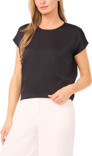 Halogen® Print Cap Sleeve Blouse