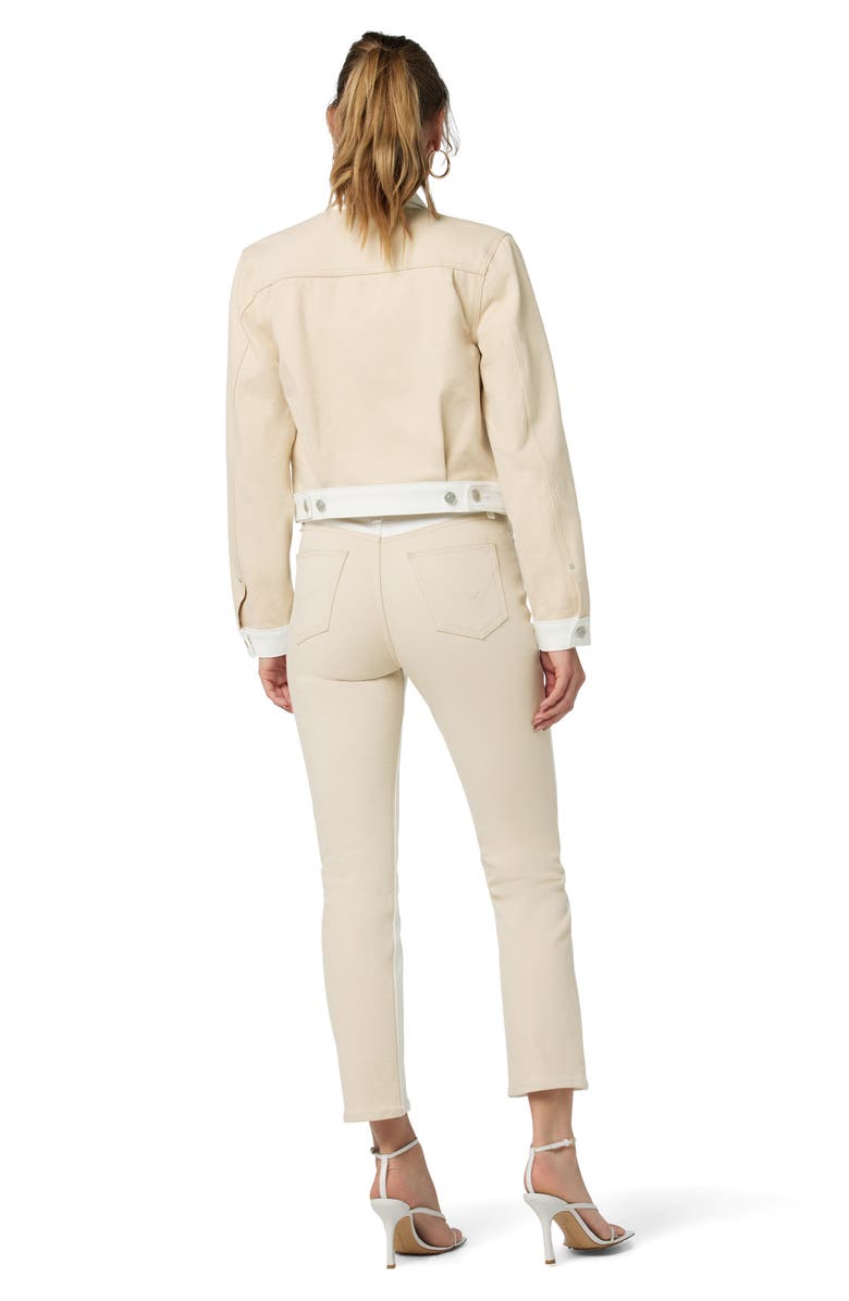 Hudson Jeans Lola Two-Tone Shrunken Denim Trucker Jacket, Alternate, color, 