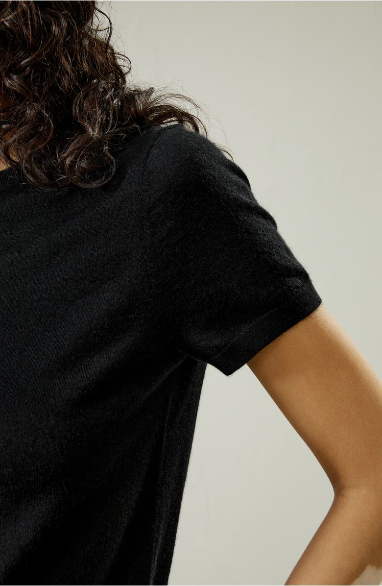 Lilysilk Cashmere Round Neck Sweater, Alternate, color, Black