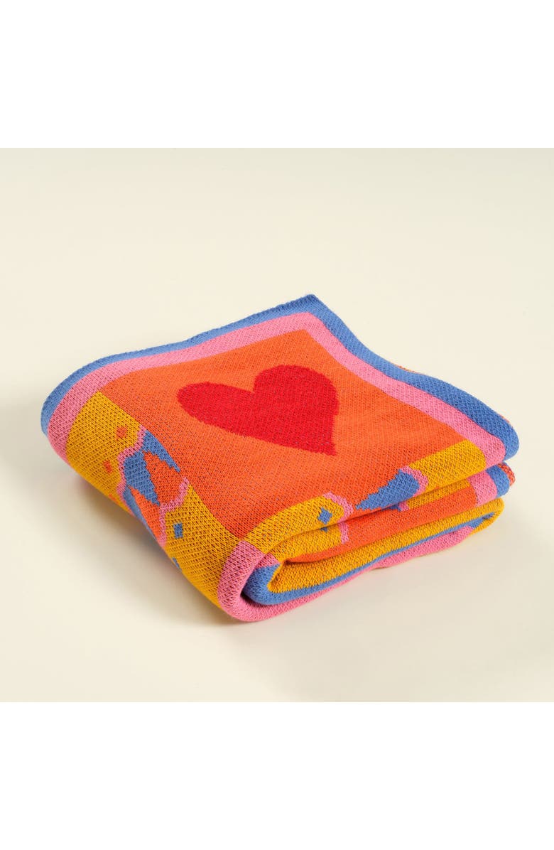 Zsa Zsa Zsu Moda Jacquard Knitted 100% Acrylic Throw 51X67 In Cheerland, Alternate, color, Pink