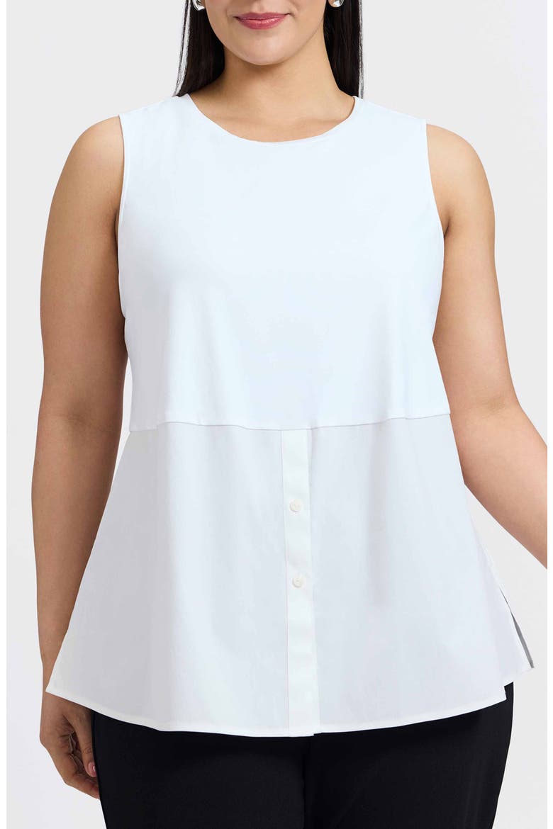Jessie Layer Sleeveless Top, Main, color, WHITE