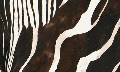 Mango Zebra Print Top In Black