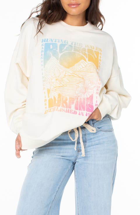 Line Up Oversize Graphic Sweatshirt