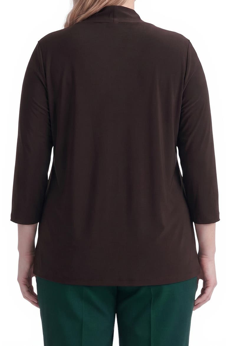 Twist Front Knit Top, Alternate, color, RICH CHOCOLATE