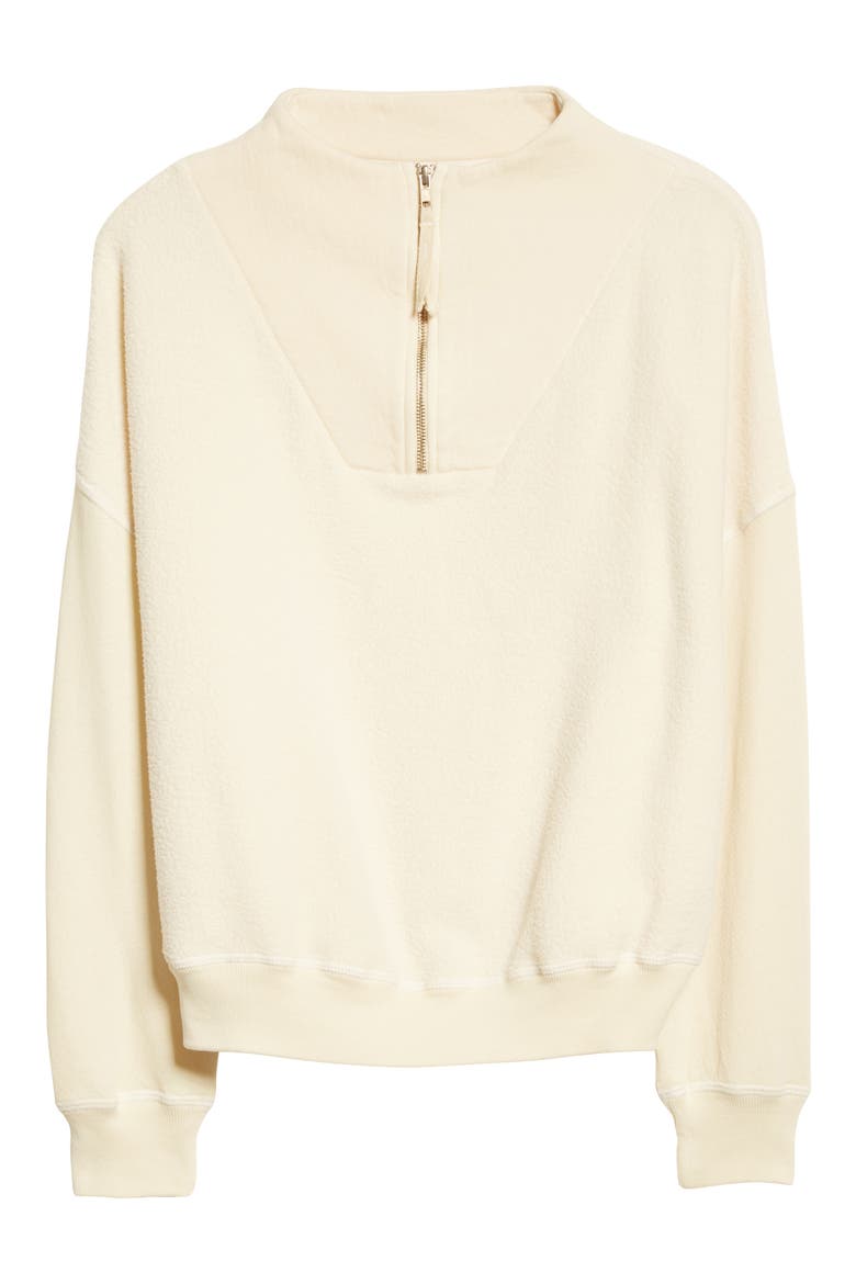 Trail Mix Media Half-Zip Cotton Blend Sweatshirt, Alternate, color, WASHED WHITE
