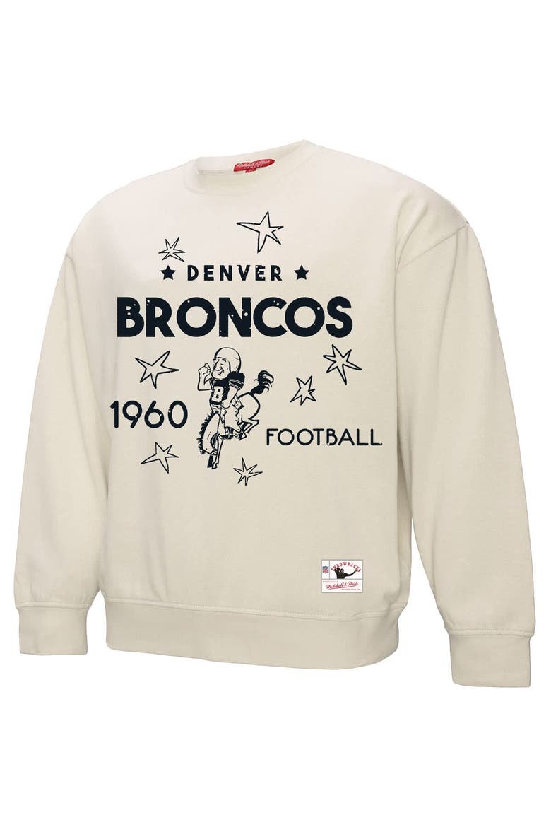 Women's Mitchell & Ness Cream Denver Broncos Plus Size Shooting Star Sweatshirt, Alternate, color, Cream