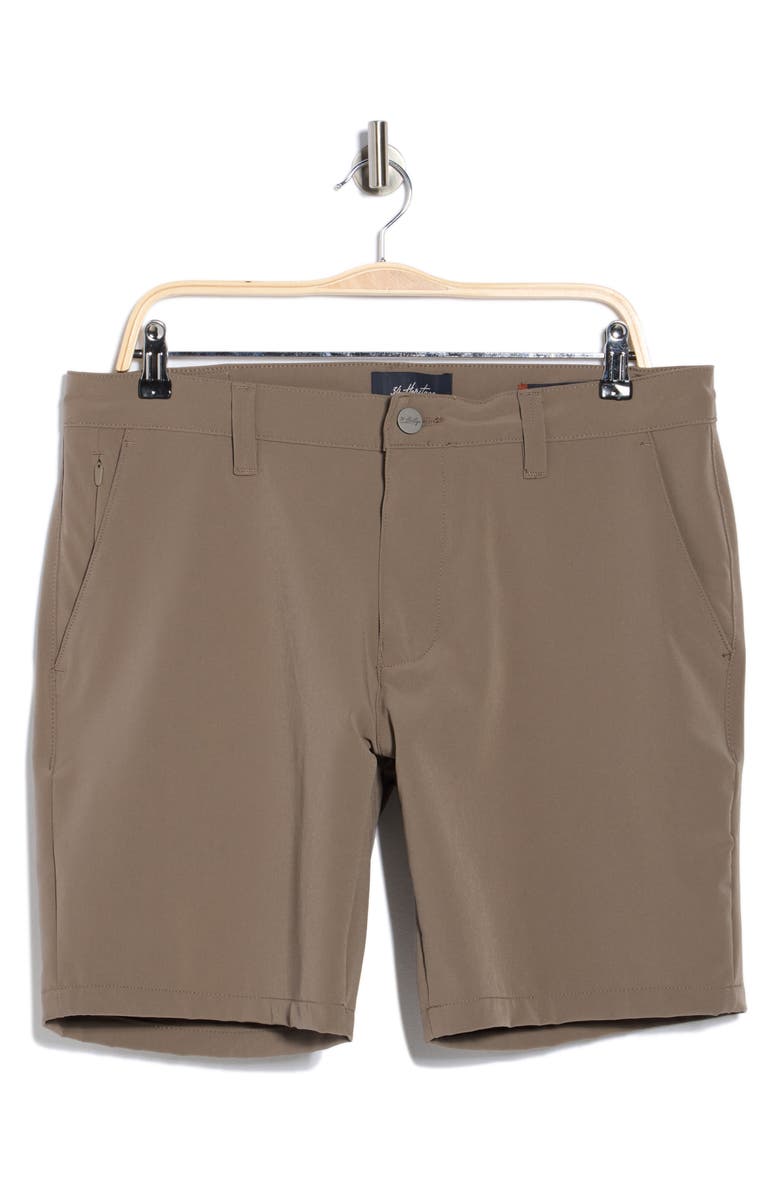 34 Heritage Arizona Commuter Luxe Slim Fit Flat Front Chino Shorts, Alternate, color, Taupe Commuter Luxe