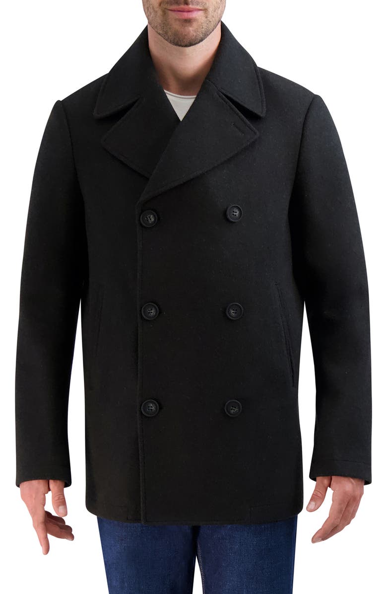 Cole Haan Double Breasted Peacoat, Main, color, 