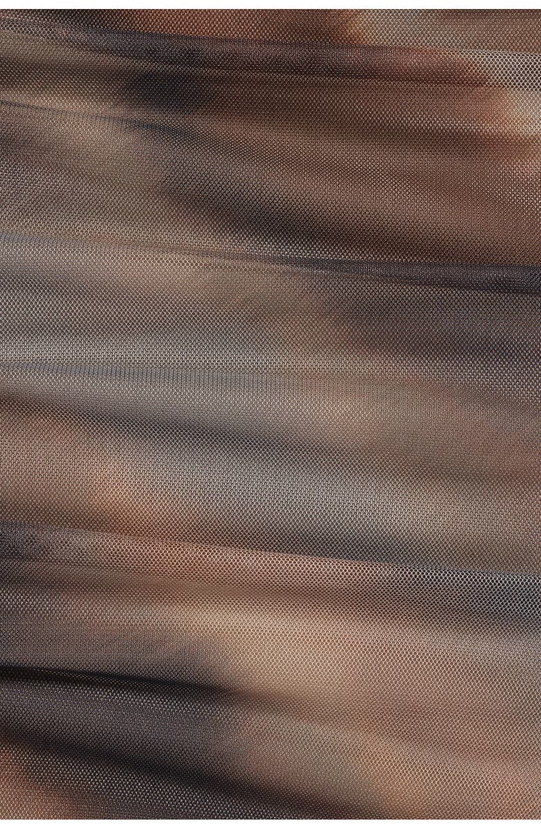 Petal & Pup Zallocco Ruched Mesh Maxi Skirt, Alternate, color, Ombre Stripe