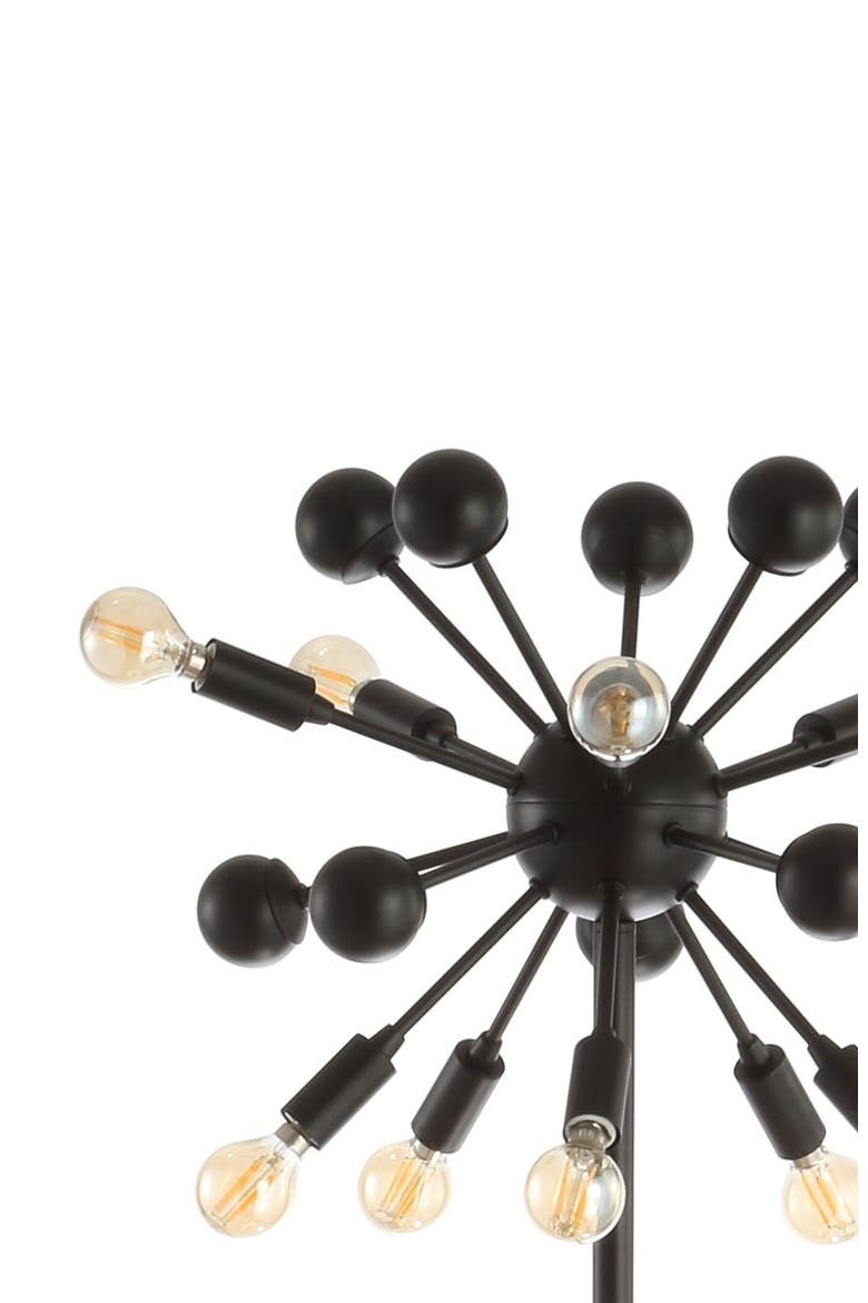 Orbit 10-Light 63" Modern Sputnik Metal LED Floor Lamp, Black, Alternate, color, Black