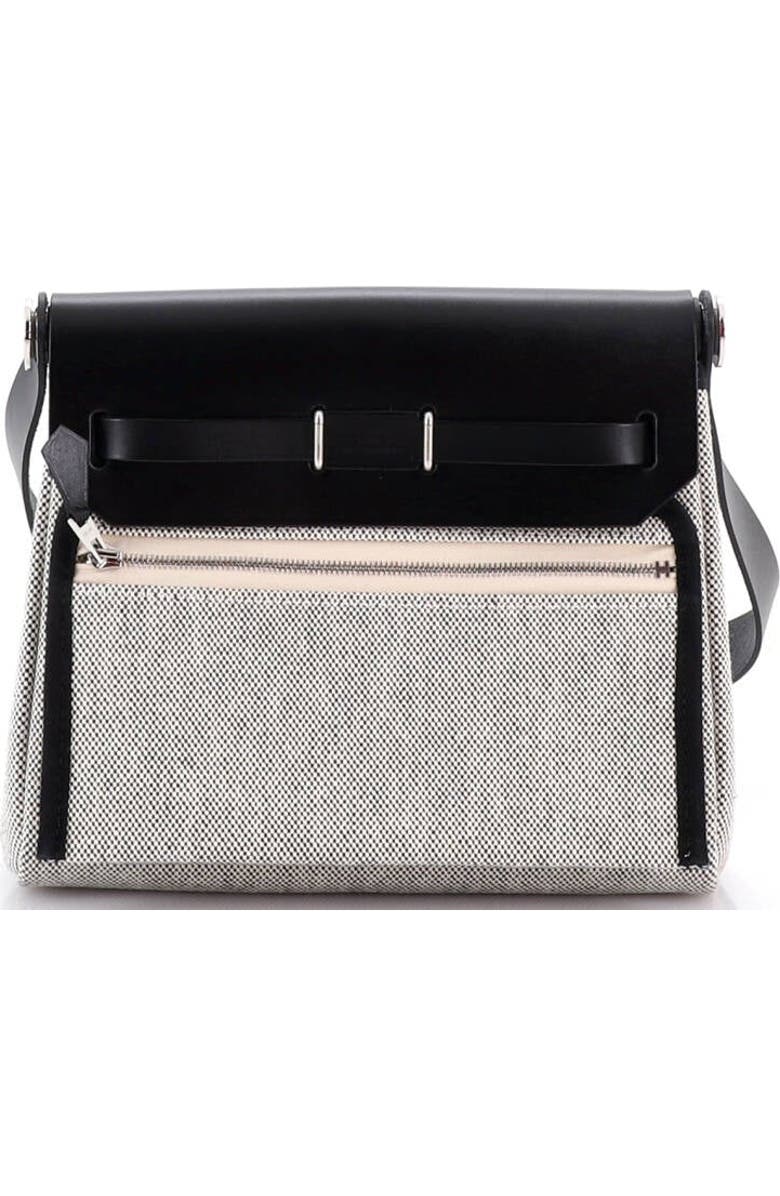 Pre-Owned Hermes Herbag Zip Toile and Leather 20, Alternate, color, Noir