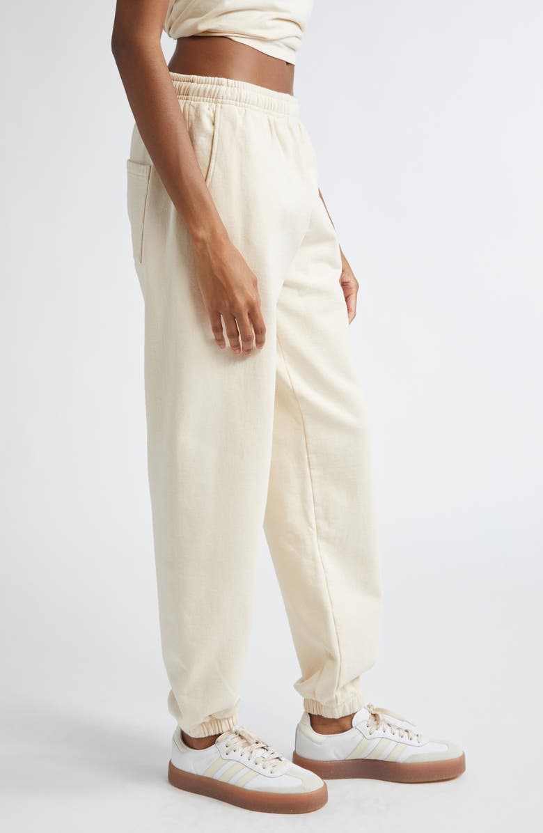Sporty & Rich NY Health Club Joggers, Alternate, color, Cream