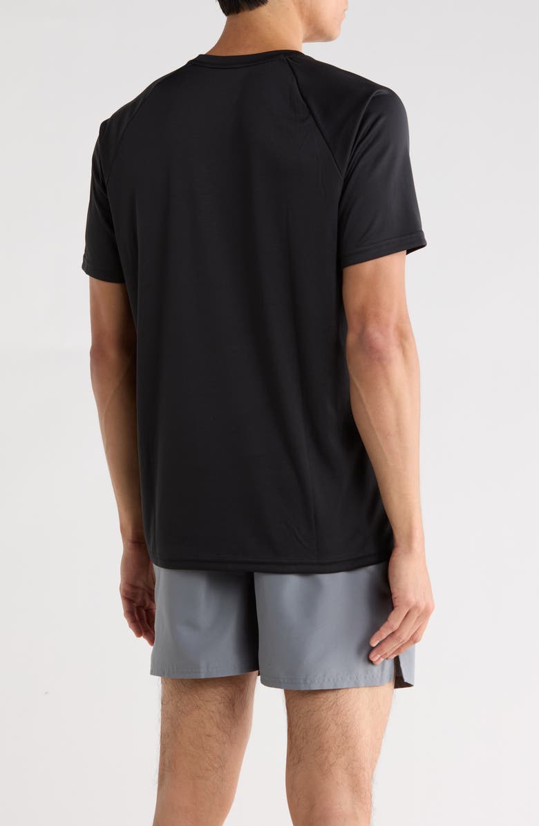 Nike Short Sleeve Hydroguard Swim Shirt, Alternate, color, Black