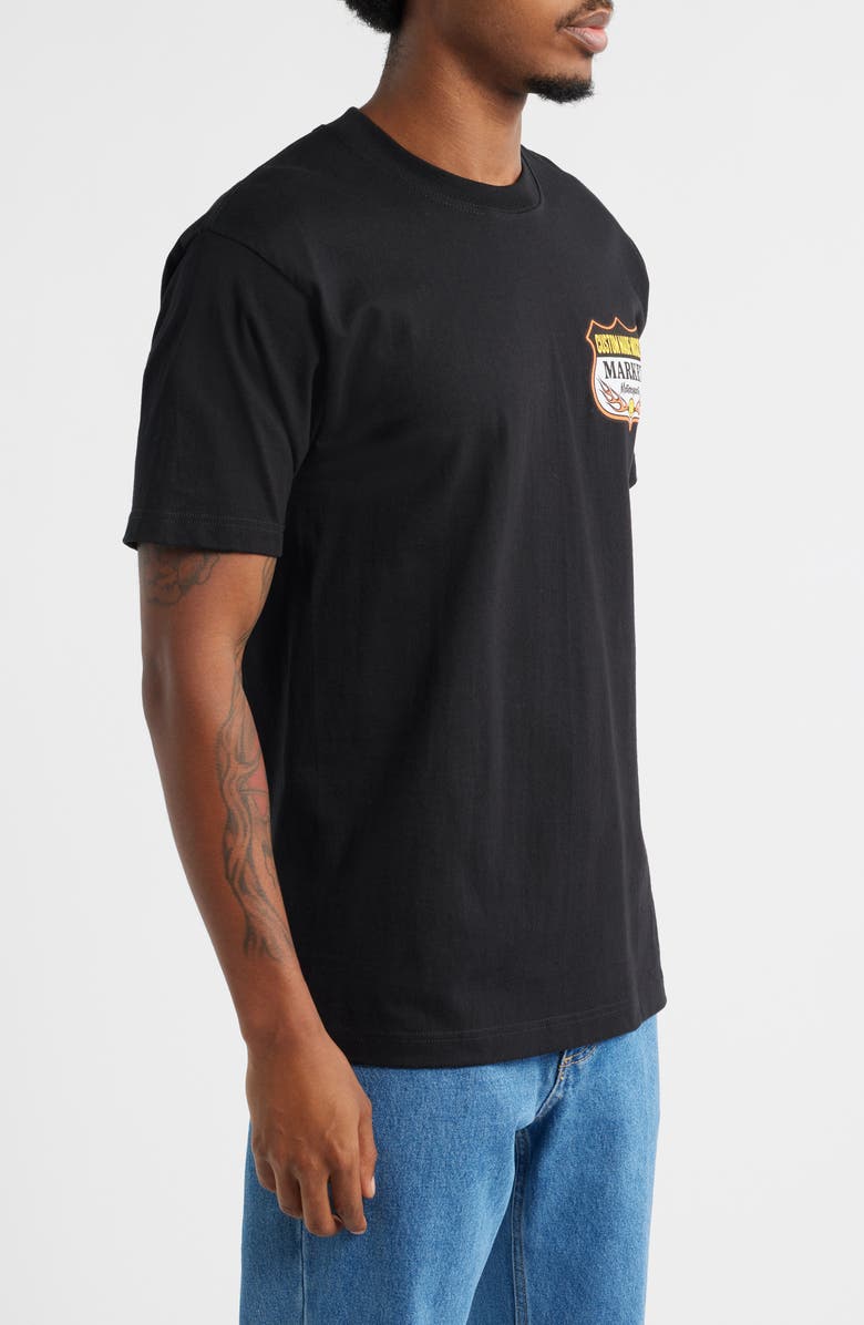 MARKET SMILEY<sup>®</sup> Burnt Rubber Graphic T-Shirt, Alternate, color, Pirate-Black