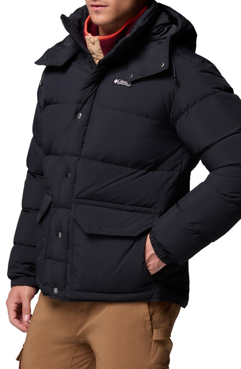 Columbia Wallowa Water Repellent Down Puffer Jacket with Removable Hood, Alternate, color, Black