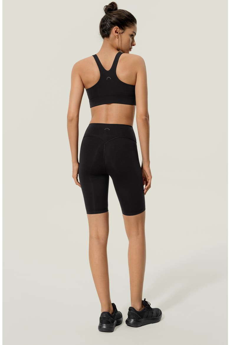 Women's Silk Contour Second Skin Biker Shorts, Alternate, color, Black