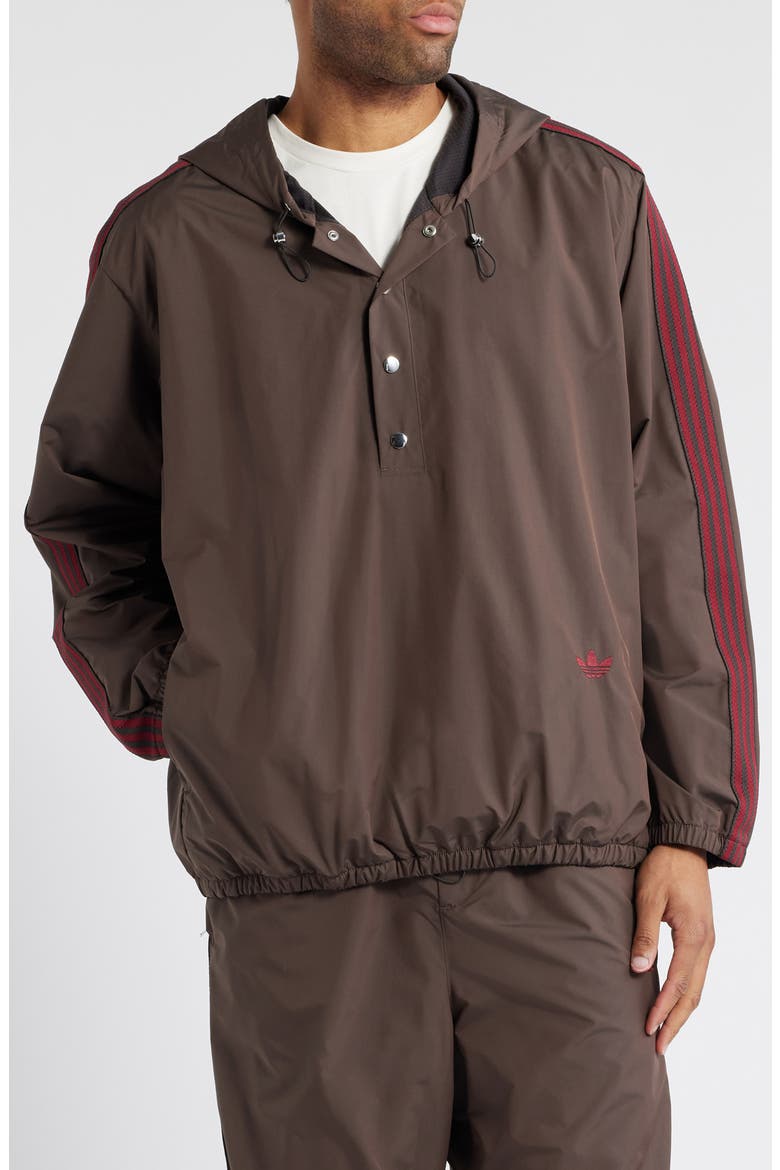 Jacquard Trim Anorak, Main, color, NIGHT BROWN