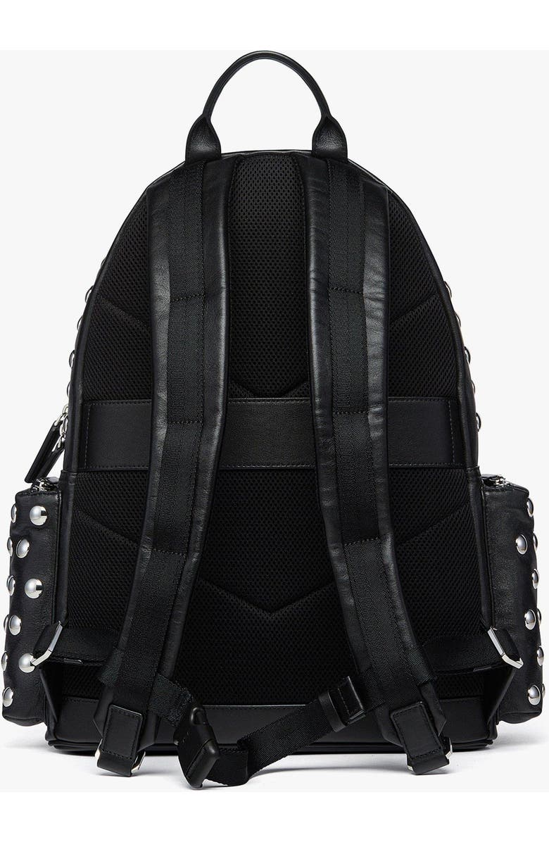 MCM Medium Stark Backpack in Galactic Gala Lamb Leather, Alternate, color, Black