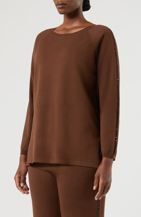 Nocino Sequin Trim Sweater