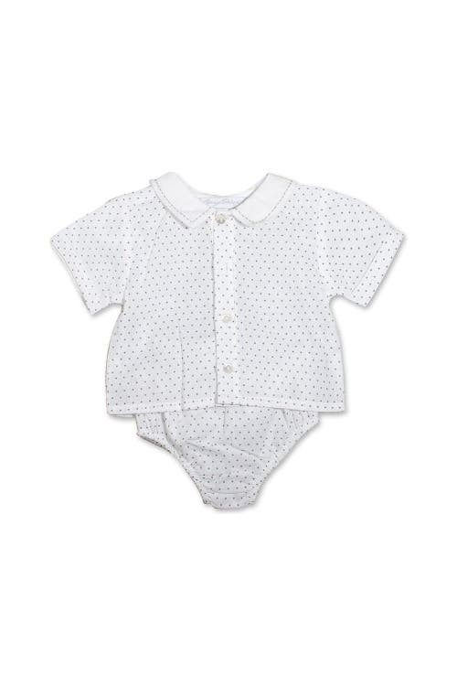 Carriage Boutique Star Print Diaper Set 3m -baby In White