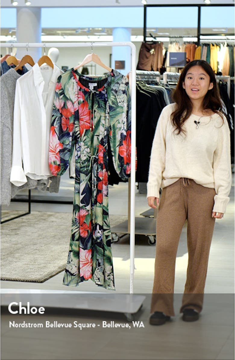 Celebration Tropical Print Long Sleeve Maxi Dress, sales video thumbnail