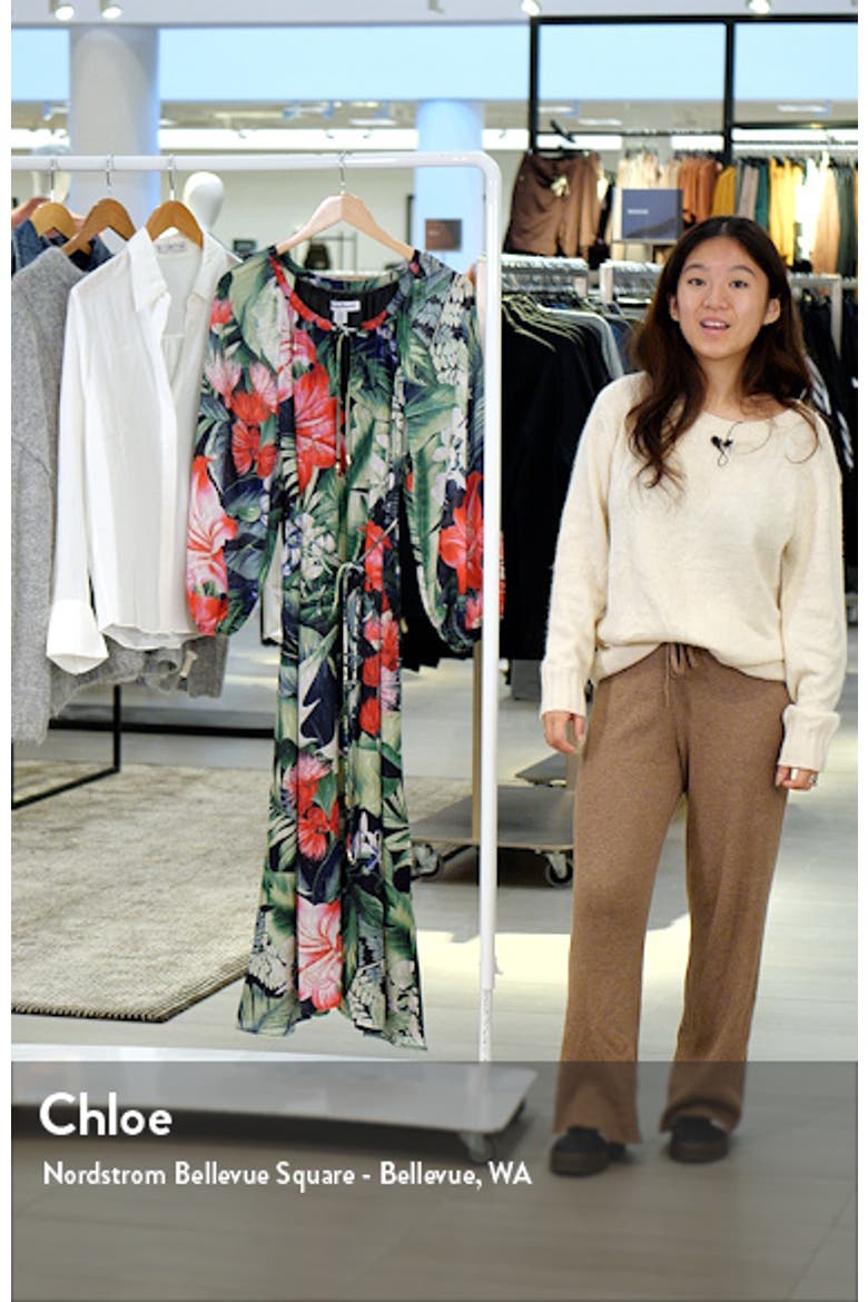 Celebration Tropical Print Long Sleeve Maxi Dress video