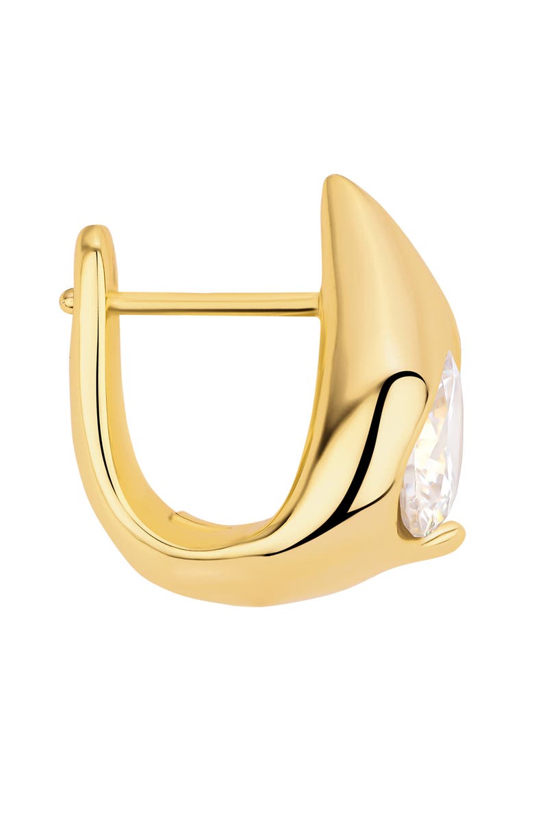 ATHRA LUXE Modern Muse Huggie Hoop Earrings, Alternate, color, Gold