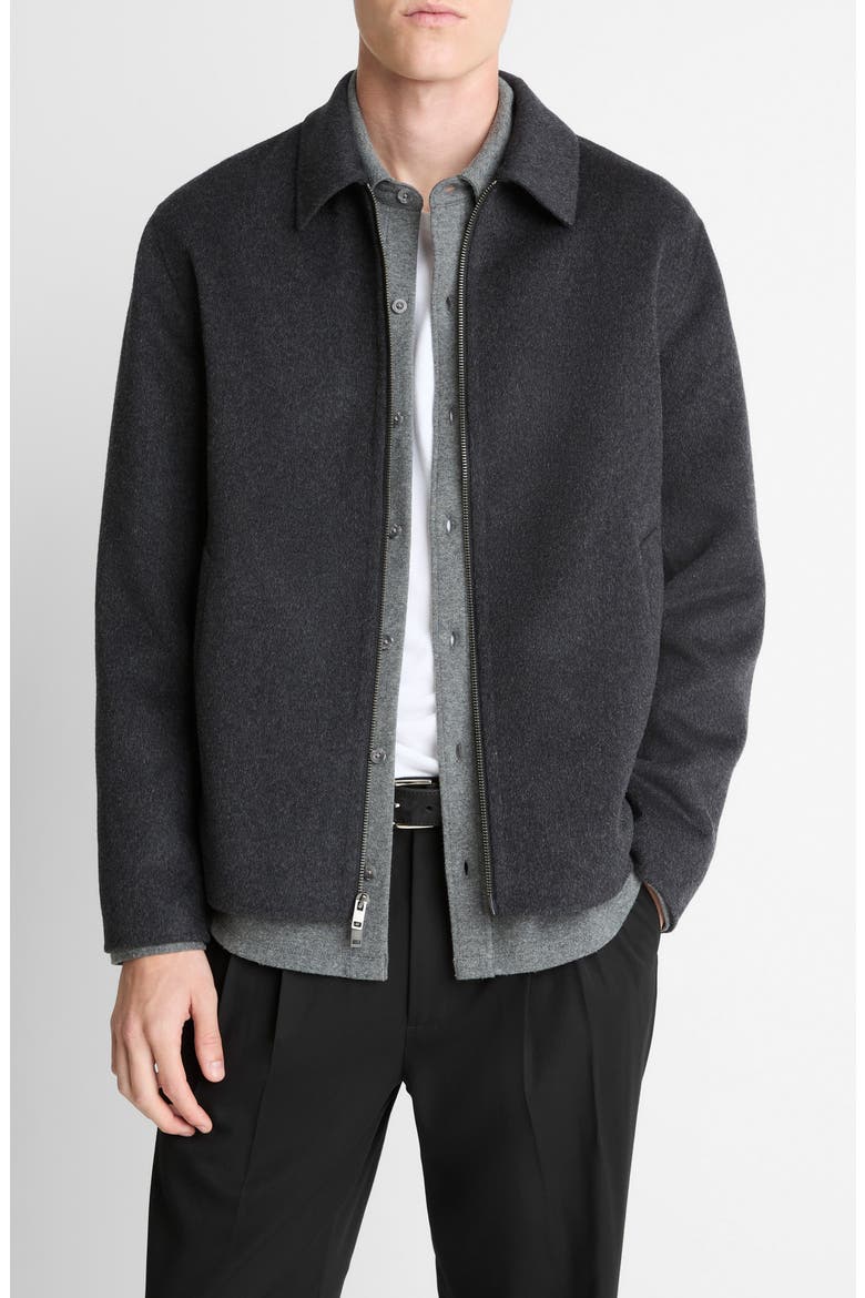 Splittable Wool Blend Jacket, Main, color, BLACK