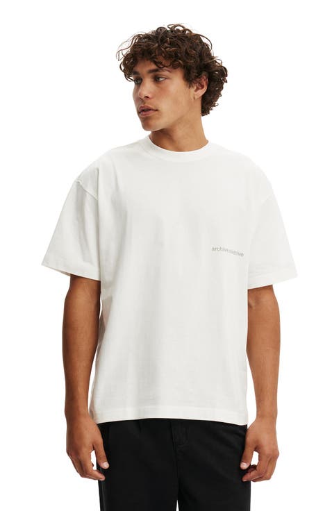 Men's Box Fit Text T-Shirt