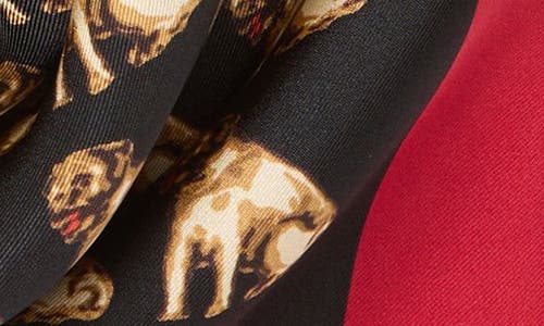 Valentino Garavani Petit Charles Silk Square Scarf In Black
