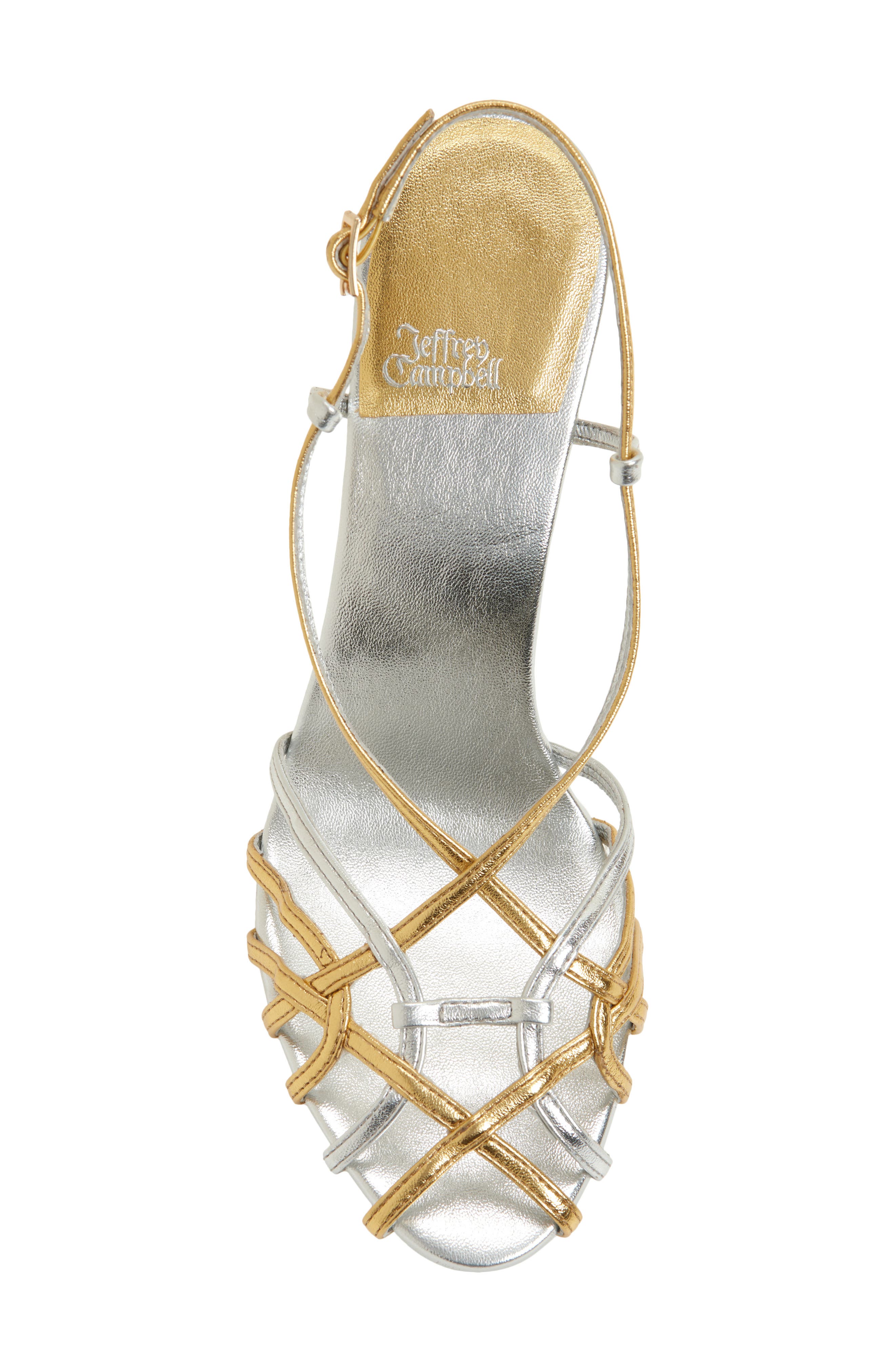 Jeffrey Campbell Epiphany Slingback Sandal, Alternate, color, Silver Gold