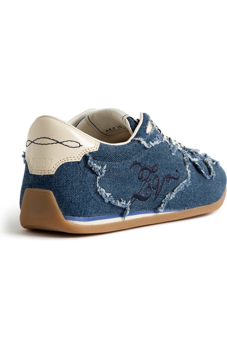 Zadig & Voltaire ZV Denim Dance Sneaker, Alternate, color, Silent