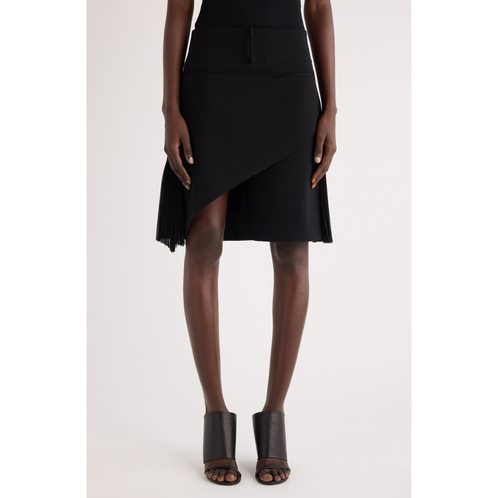 Courrèges Infinity Pleats Asymmetric Crepe A-line Skirt