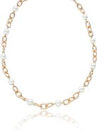 Ettika Faux Pearl Station Necklace