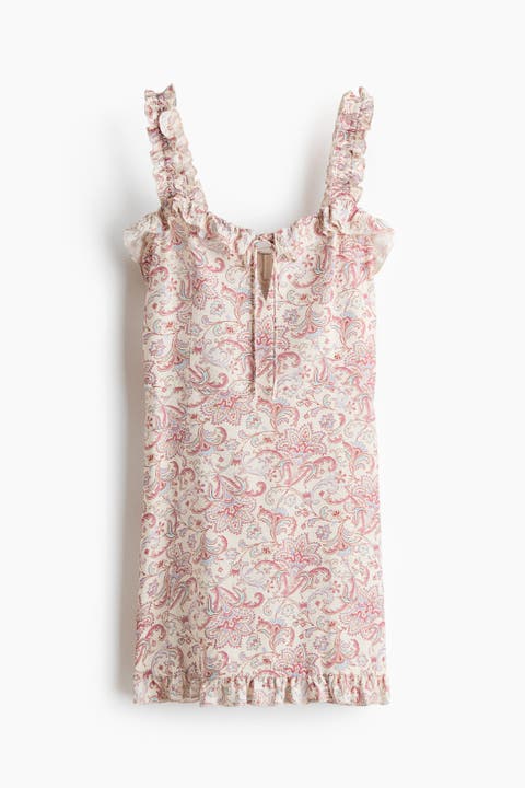 Ruffled Crêpe Dress