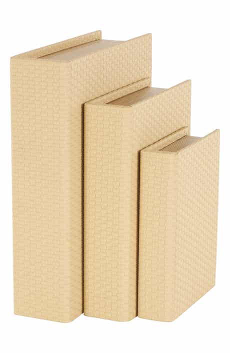 Bohemian Faux Leather Set of 3 Book Box
