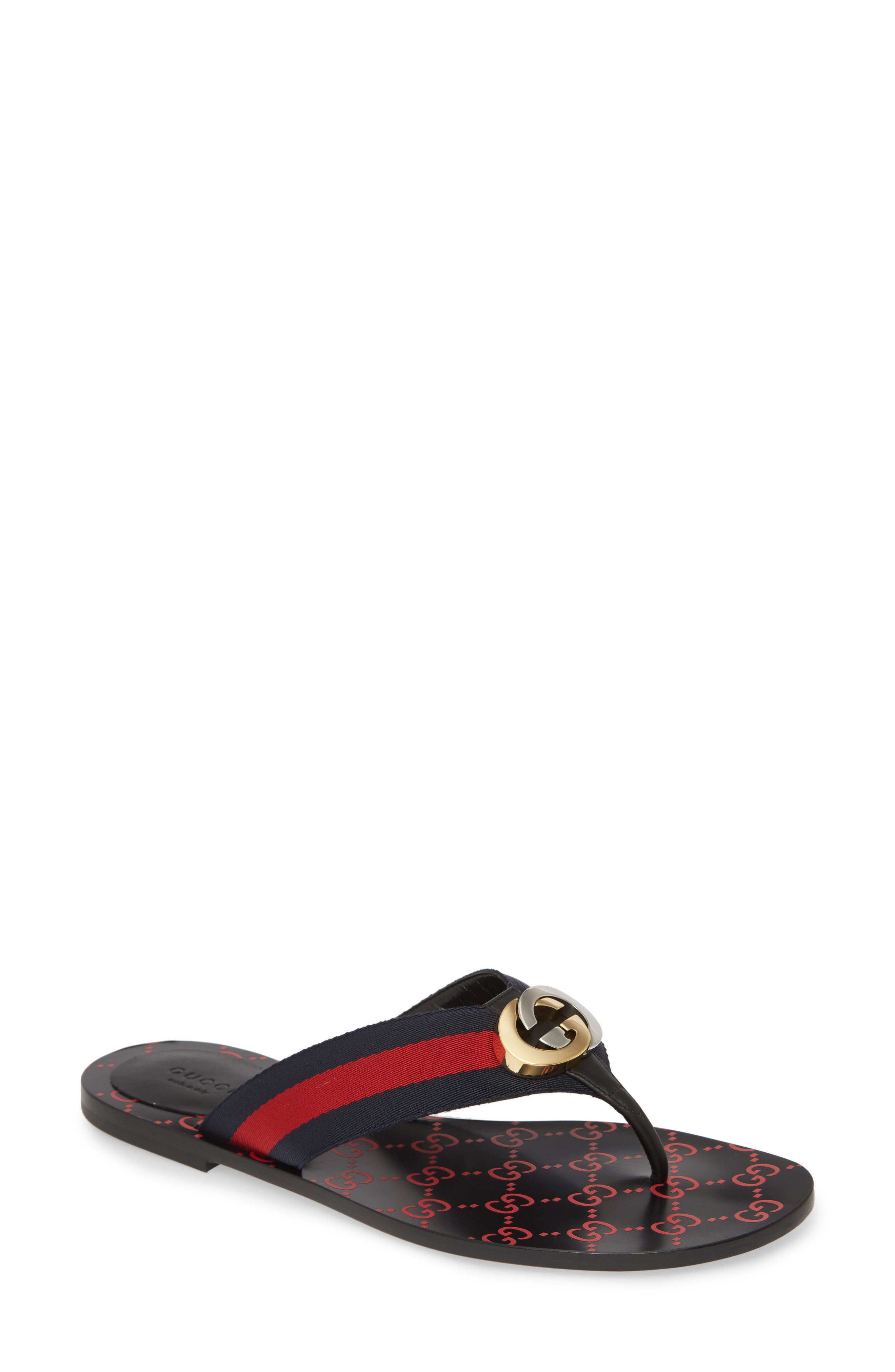 Gucci Kika GG Web Flip Flop, Main, color, 