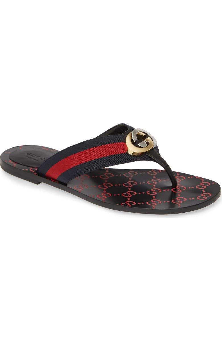 Gucci Kika GG Web Flip Flop, Main, color,