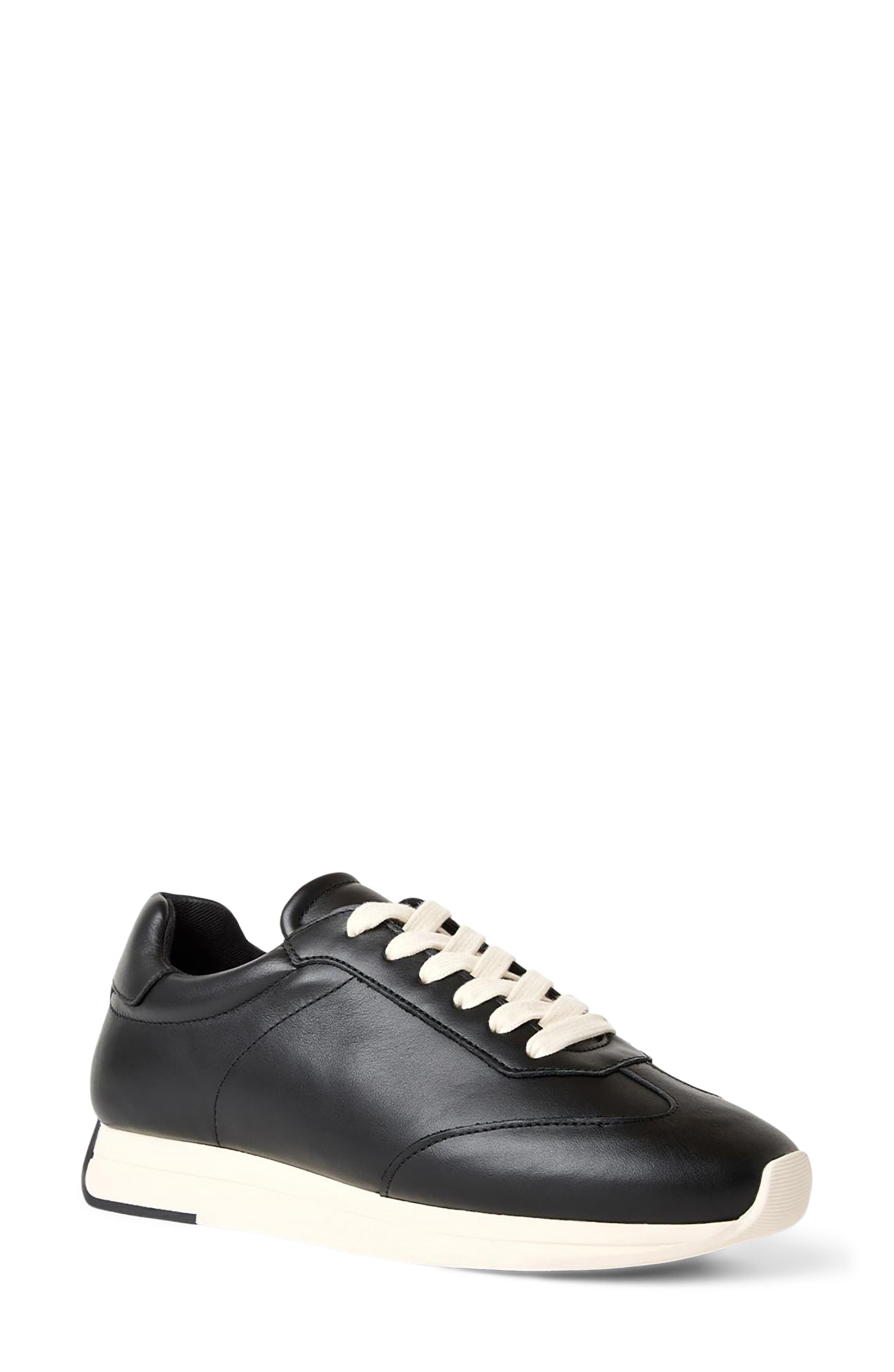 Aquatalia Rea Sneaker, Main, color, Black Leather