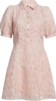 Chelsea28 Floral Embroidered Puff Sleeve Minidress