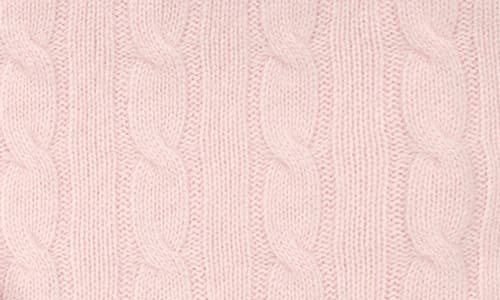 Sofia Cashmere Cable Stitch Cashmere Beanie & Blanket Set In Pink