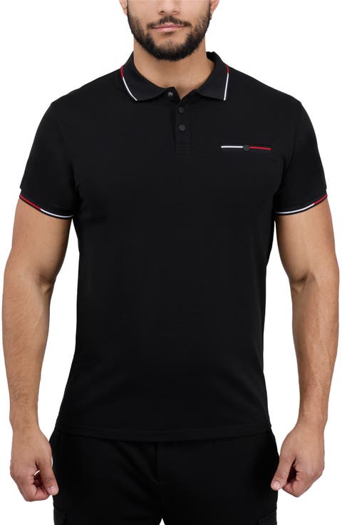 Jacquard Rib Collar Polo