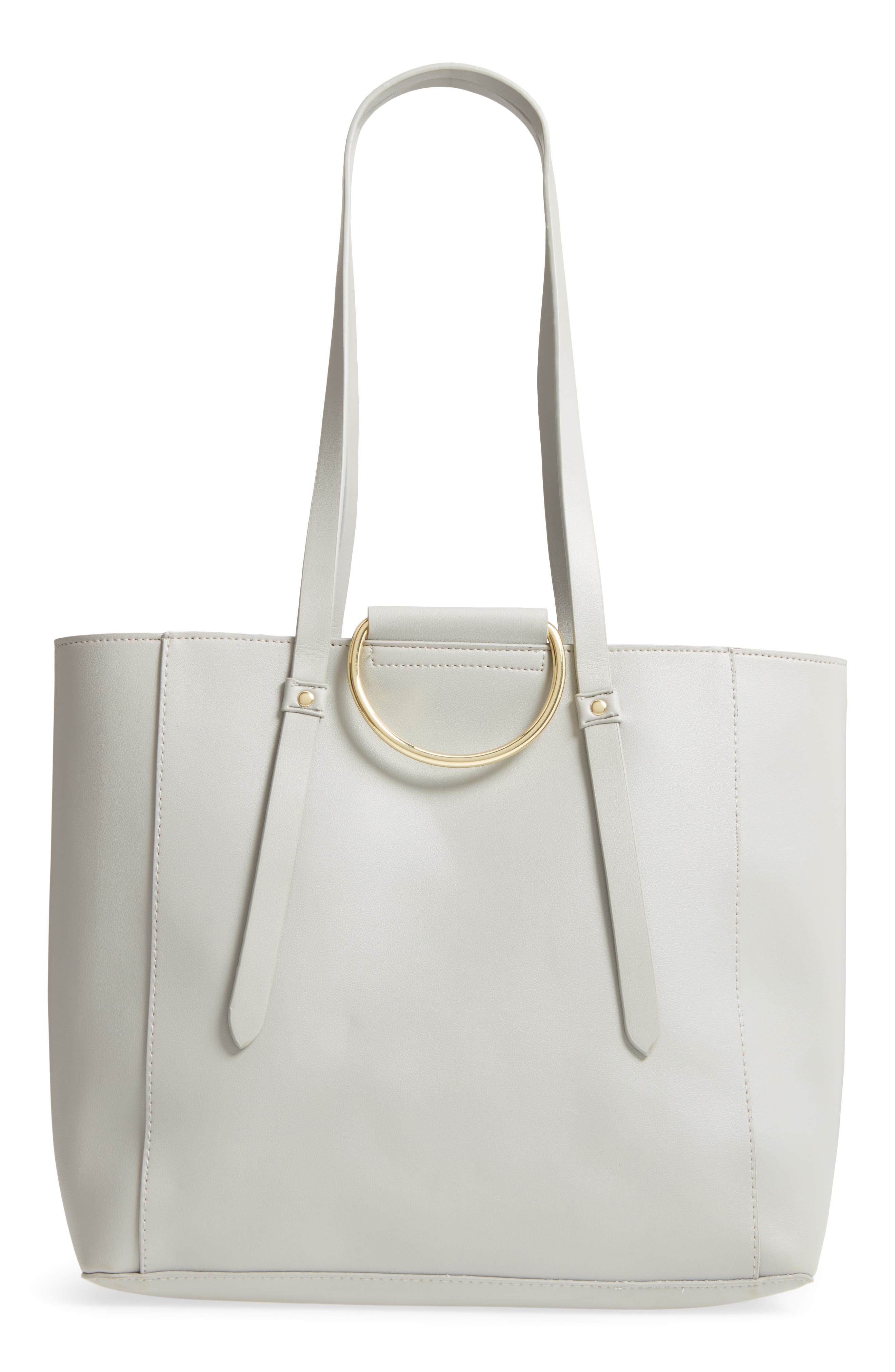 BP. Imitation Pearl Embellished Faux Leather Ring Tote, Alternate, color, 