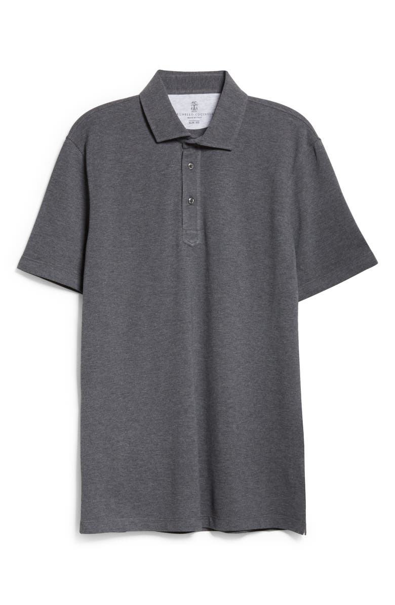 Brunello Cucinelli Short Sleeve Cotton Piqué Polo, Alternate, color, 