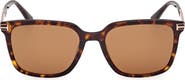 TOM FORD 56mm Square Sunglasses