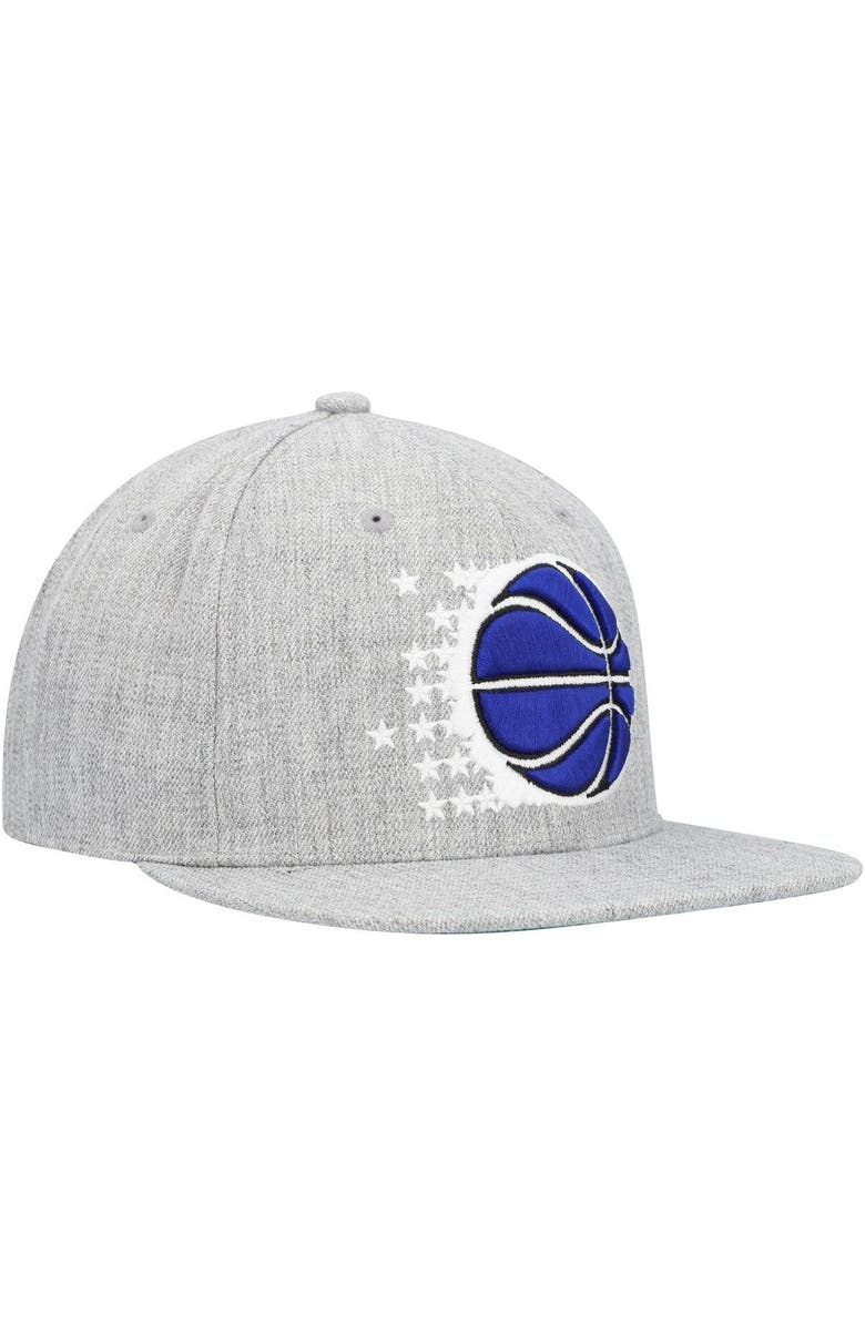 Mitchell & Ness Men's Mitchell & Ness Heather Gray Orlando Magic Hardwood Classics 2.0 Snapback Hat, Alternate, color, Heather Gray