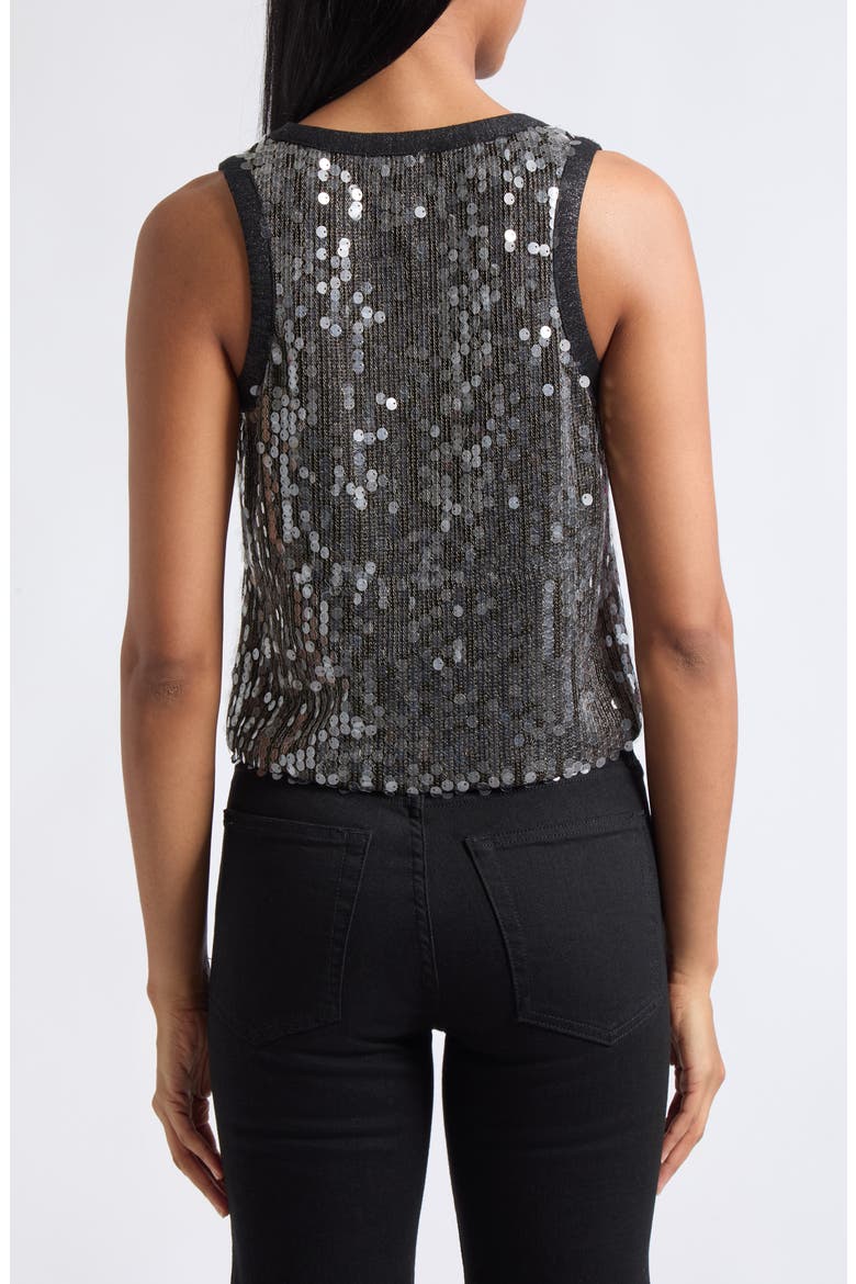 Lexi Sequin Sweater Tank, Alternate, color, GUNMETAL PAILLETTE