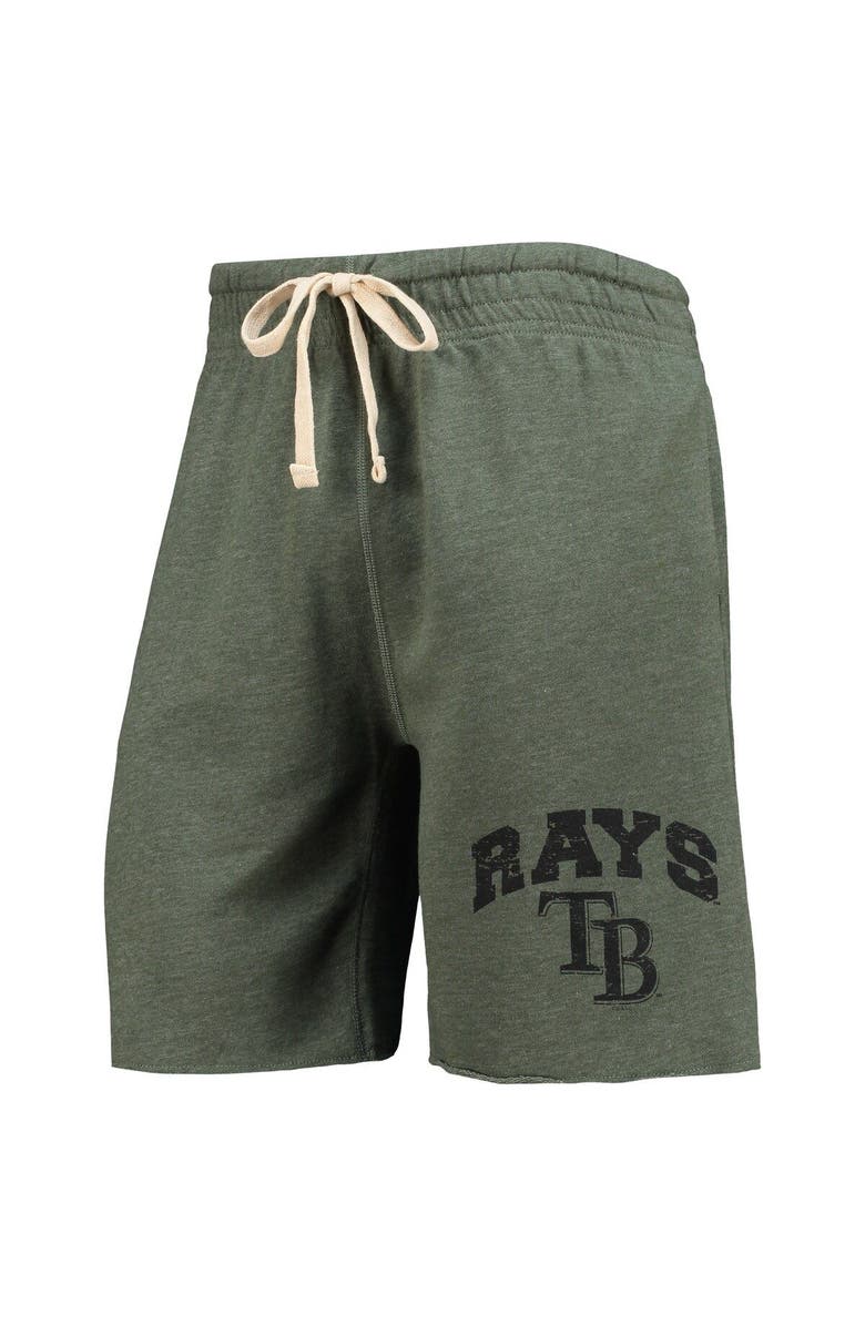 CONCEPTS SPORT Men's Concepts Sport Green Tampa Bay Rays Mainstream Logo Terry Tri-Blend Shorts, Alternate, color, 
