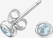 Dower & Hall 3mm Aquamarine Dewdrop Studs