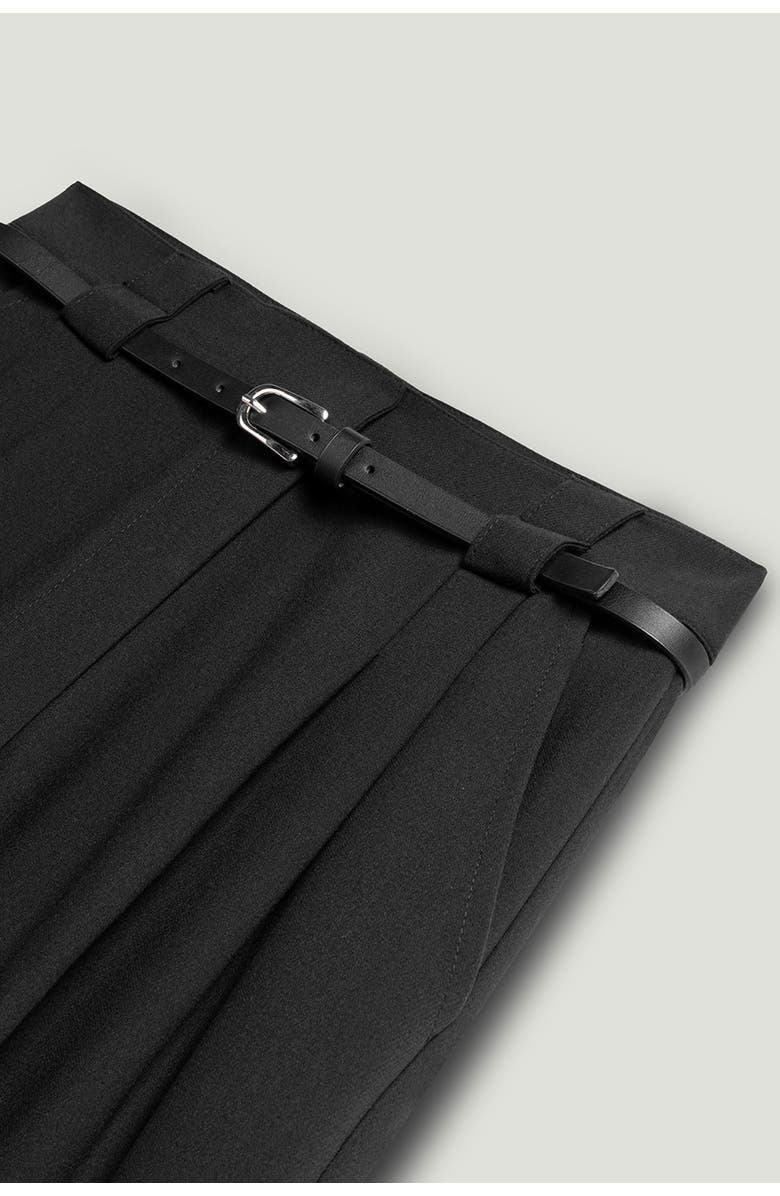 Nocturne Belt Detailed Pants, Alternate, color, Black